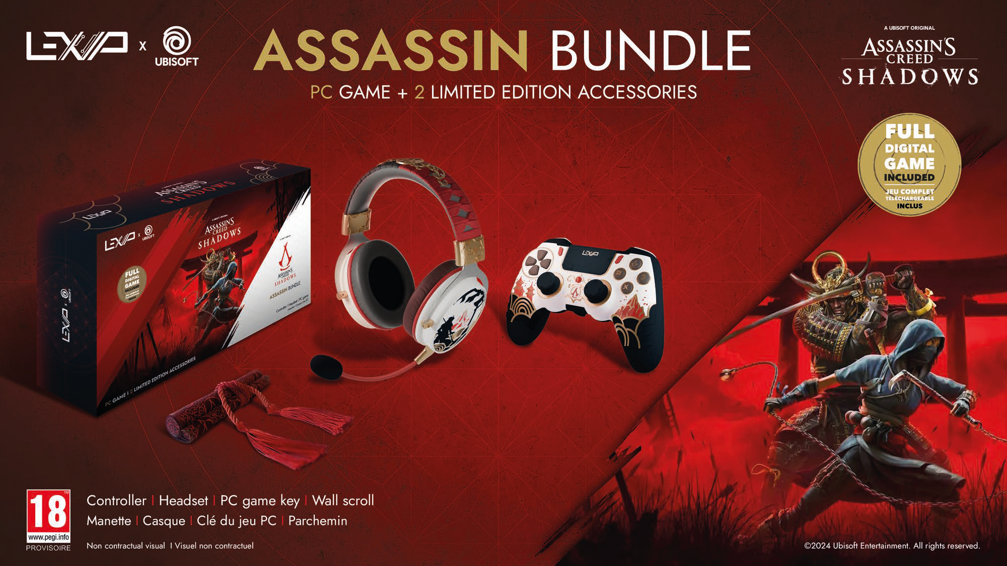 Bundle Assassin's Creed ASSASSIN - Casque et Manette + jeu PC