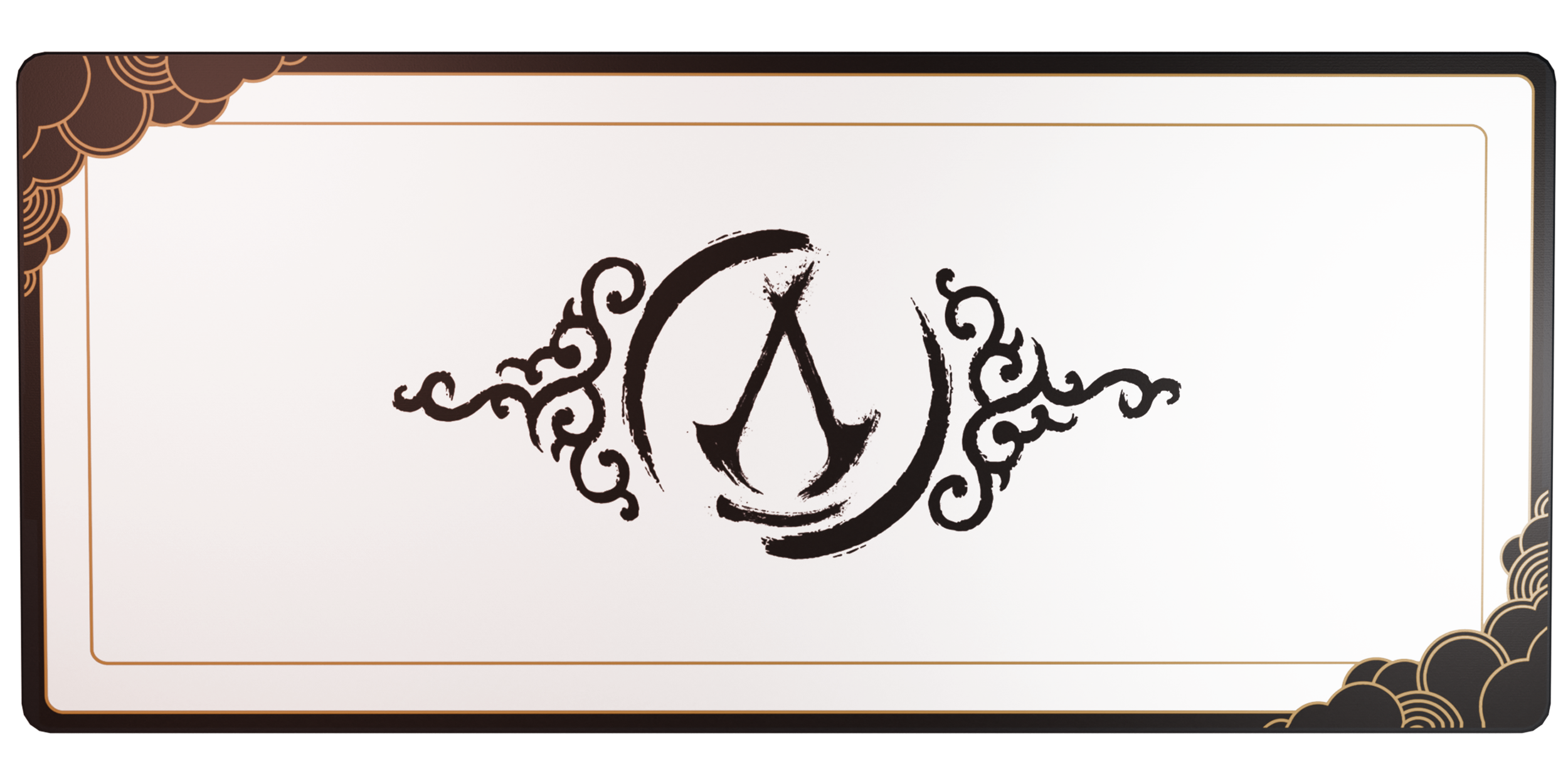 Tapis de souris XXL Noir Assassin’s Creed Shadows – Design historique et mythe du Japon féodal